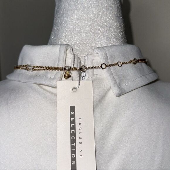 J.Crew Double Strand Hold Tone Beaded Sparkles This is My Lucky Charm Necklace - Picture 4 of 10